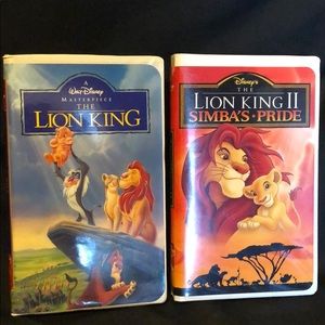 The Lion King & The Lion King II Simba’s Pride VHS Tapes